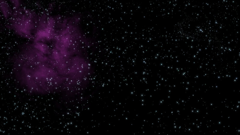 Purple Nebula in Space — Black