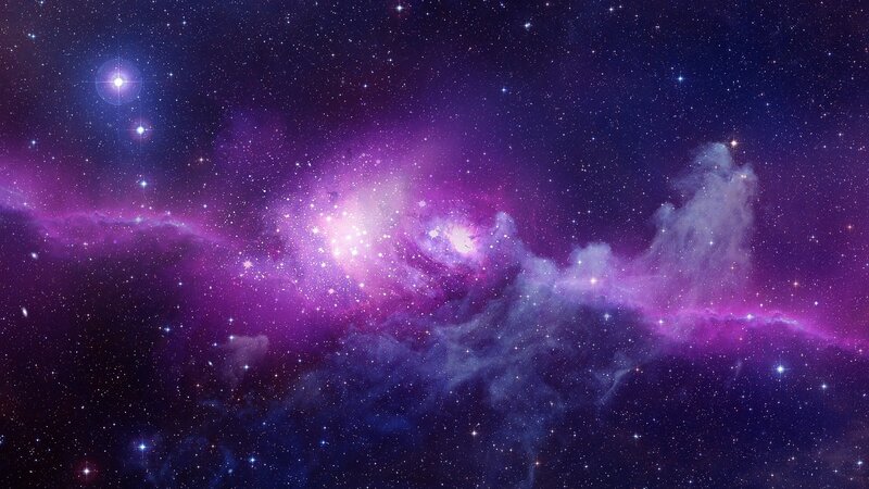 Purple Nebula in Space — Cosmic, Night, Digital Art, Stars, Cosmic Dust