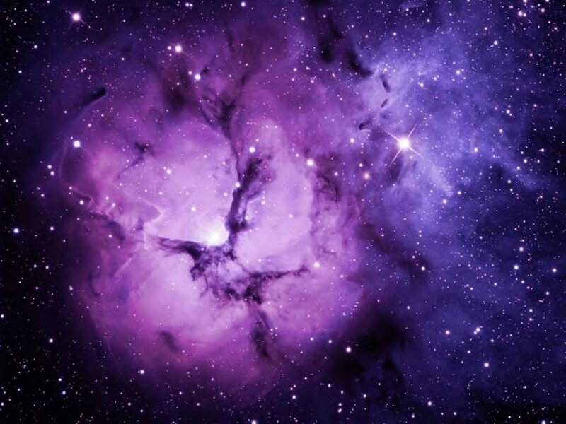 Purple Nebula in Space — Cosmic, Night, Photograph