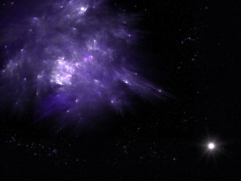 Purple Nebula in Space — Cosmic