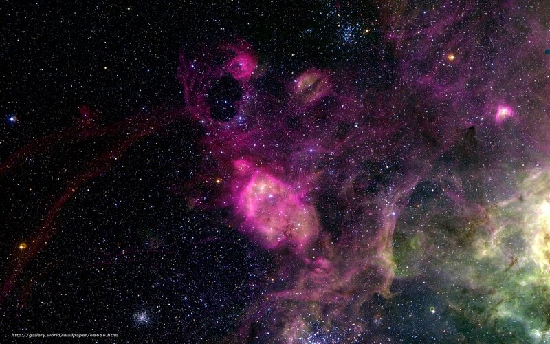 Purple Nebula in Space — Dramatic, Photograph