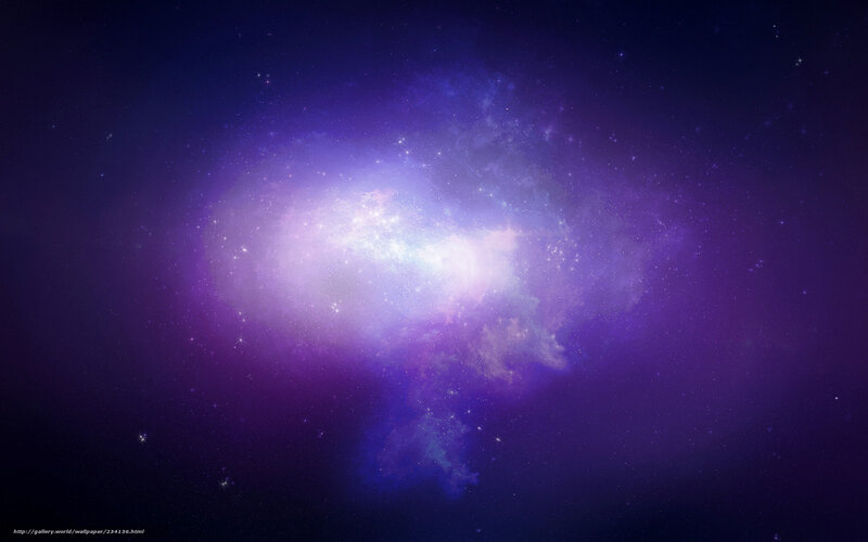 Purple Nebula in Space — Serene, Night, Digital Art, Stars, Cosmic Dust