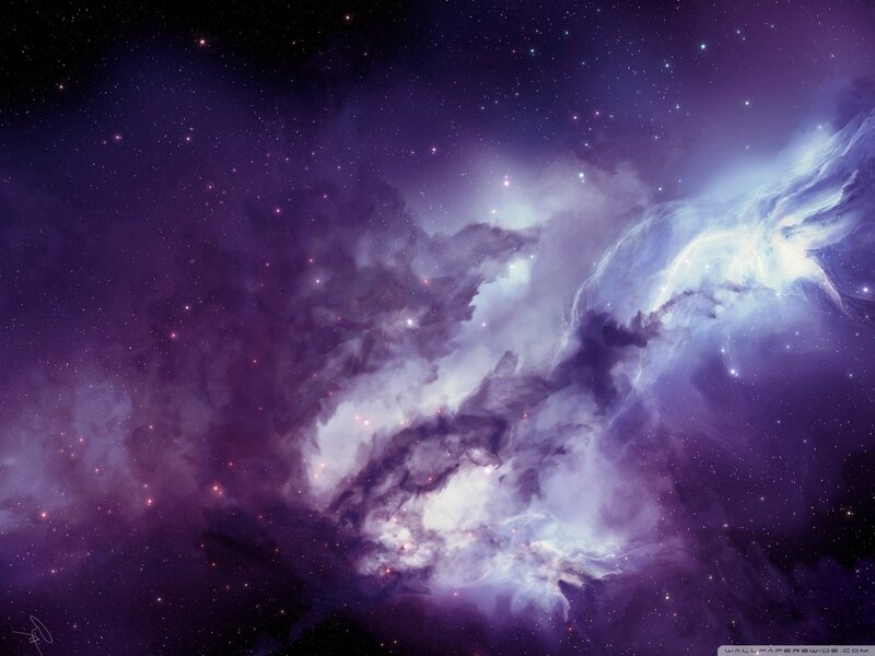 Purple Nebula in Space — Serene