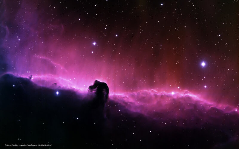 Purple nebula in space
