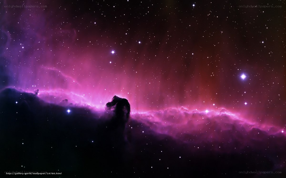 Purple nebula in space