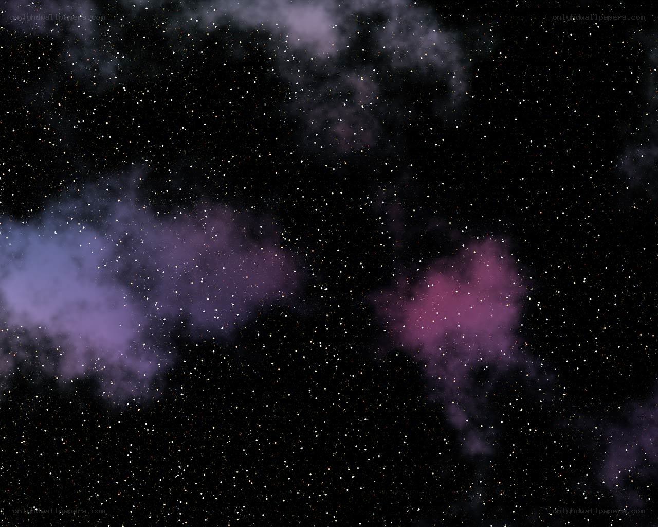 purple nebula in starry space