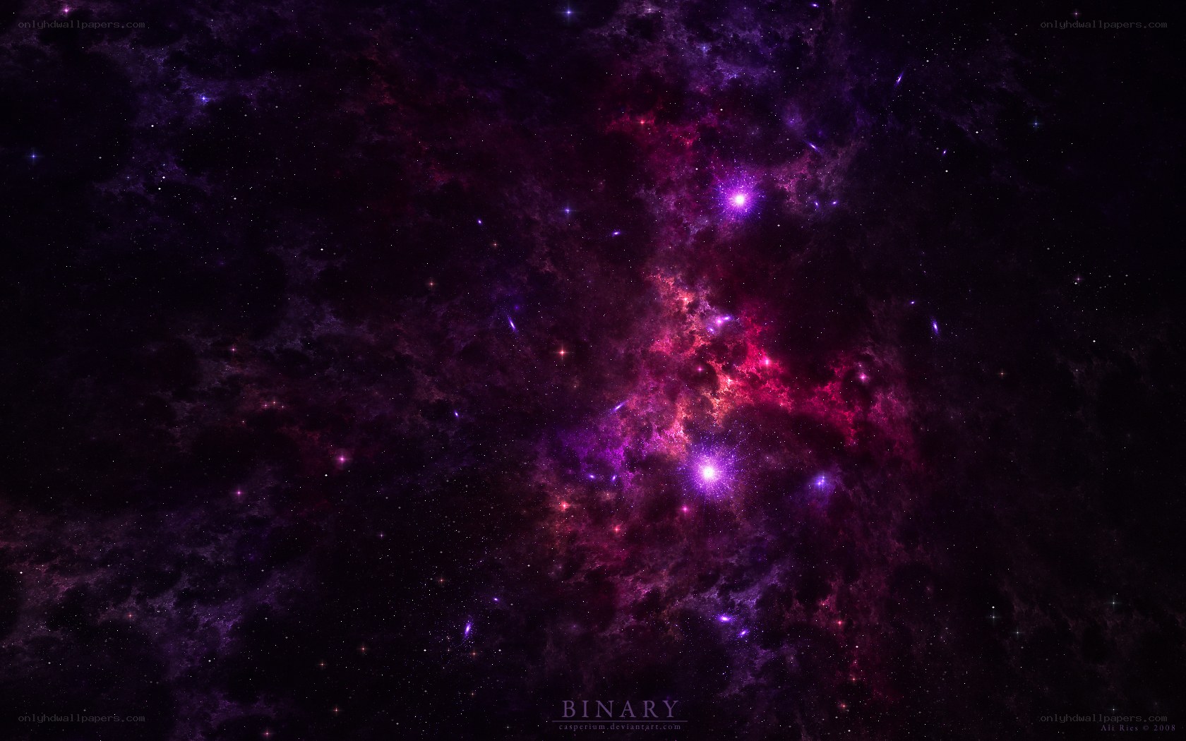 Purple nebula space scene