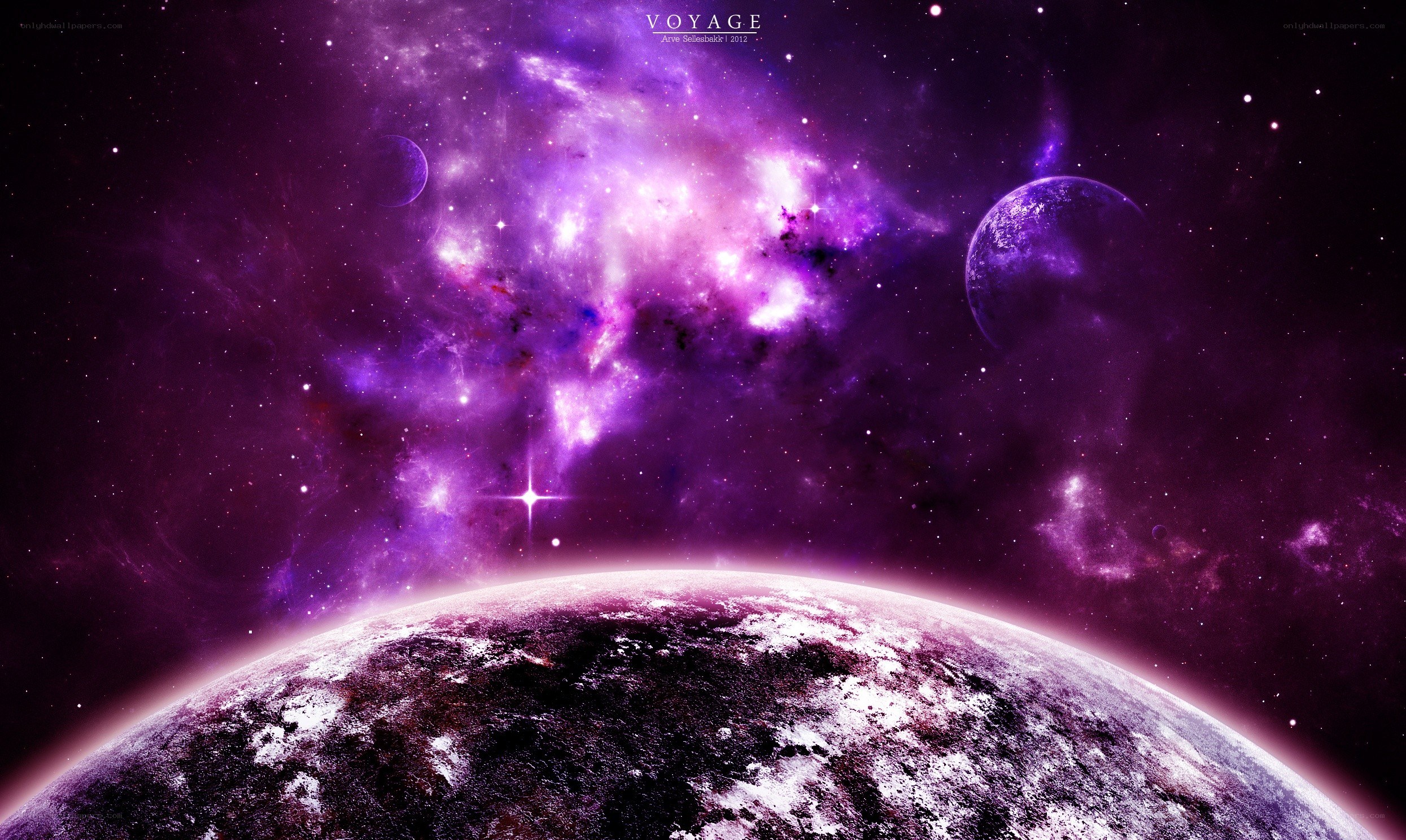 Purple Nebula Space Scene