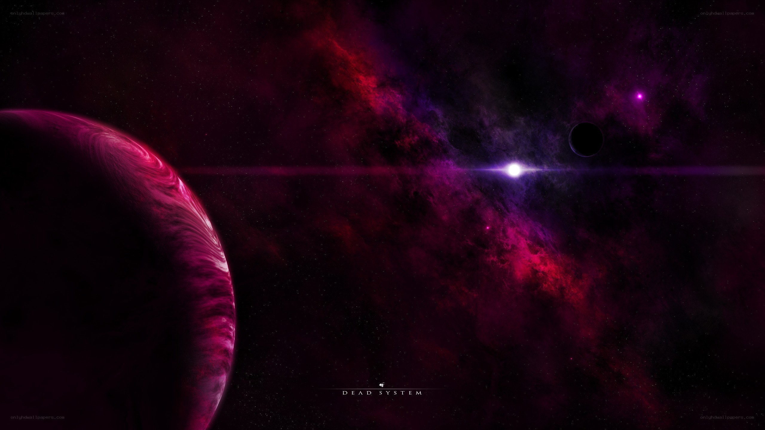 Purple nebula space scene