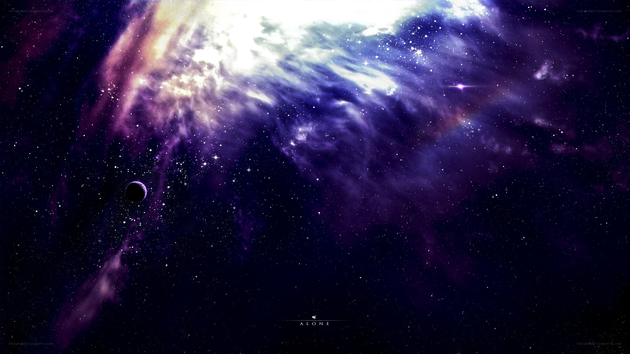purple nebula space scene