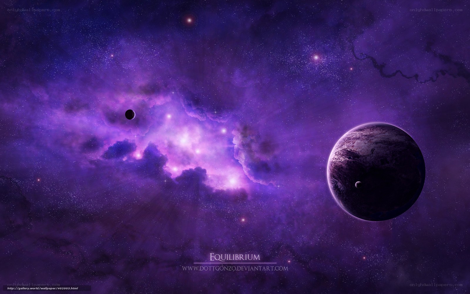 Purple Nebula Space Scene