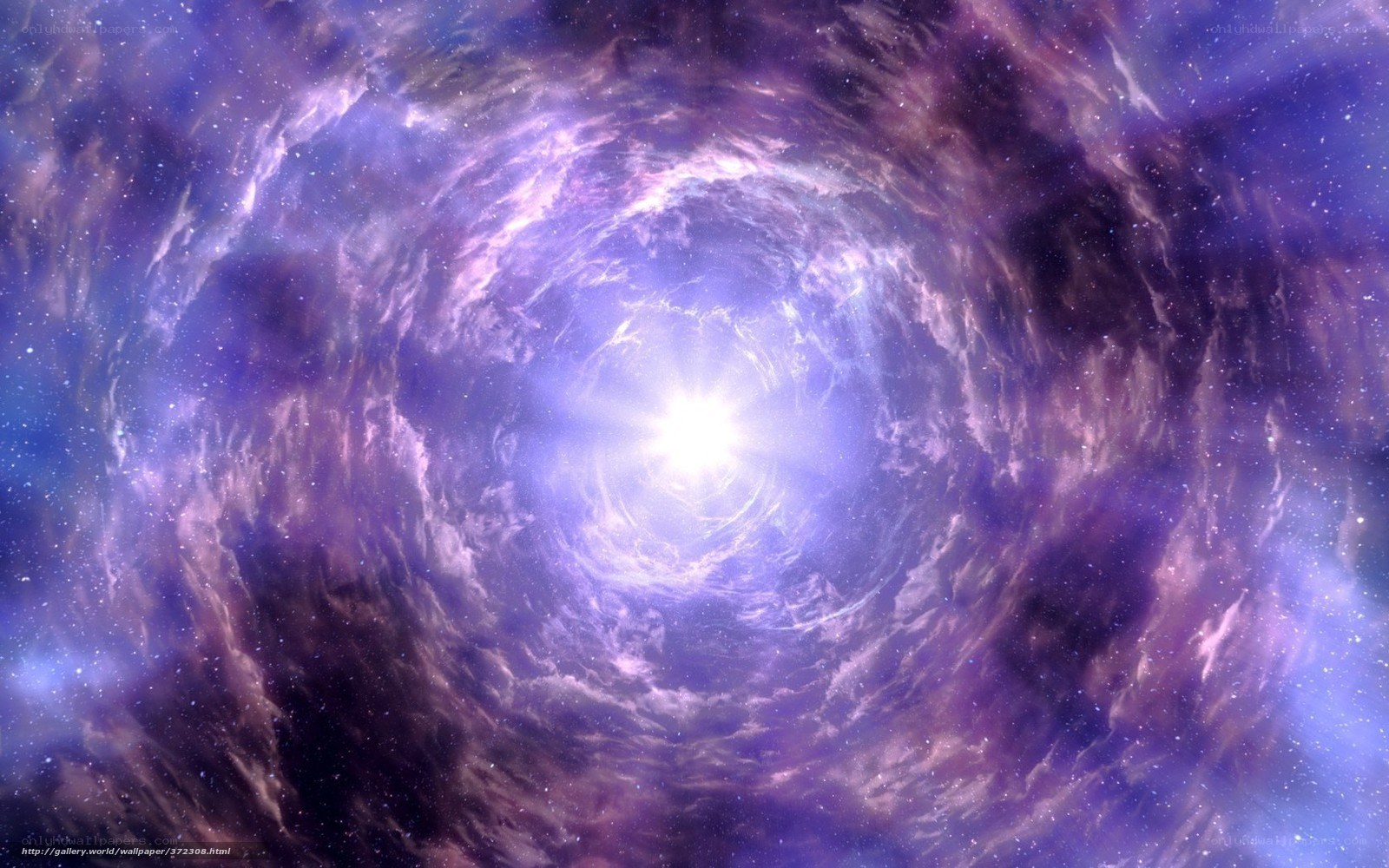 purple nebula with bright center