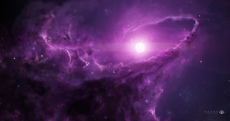 Purple Nebula with Star