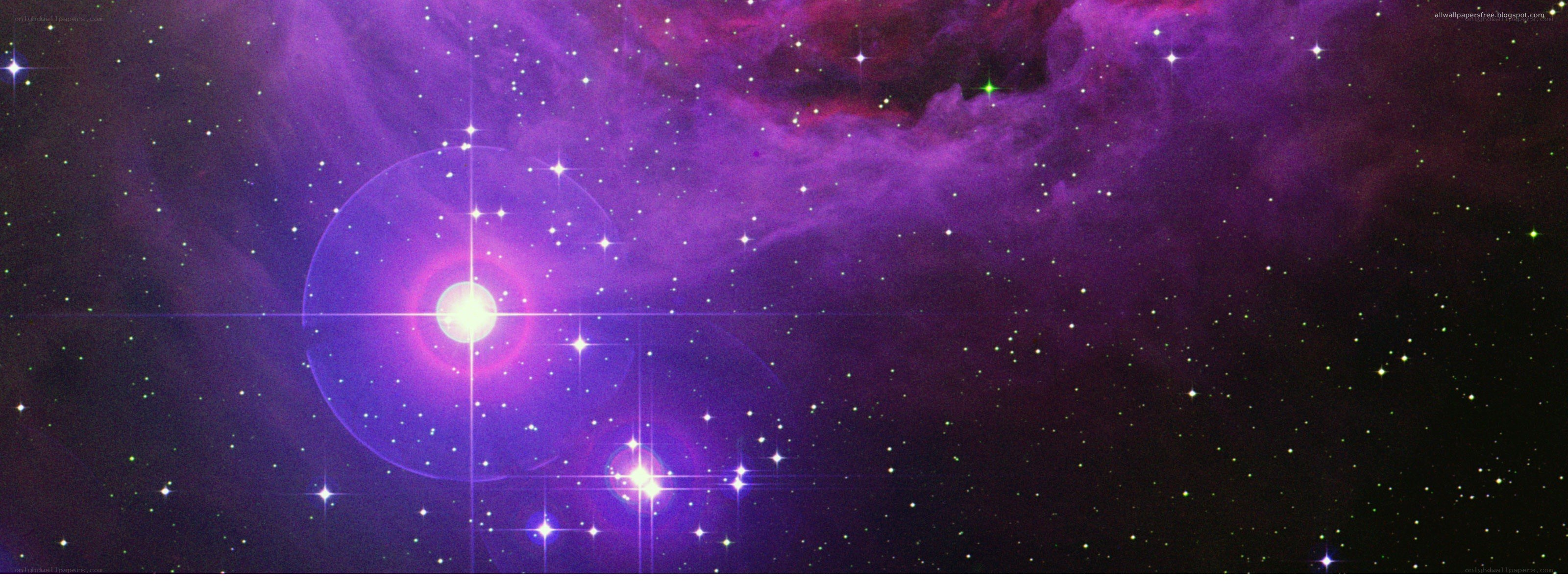 purple nebula with stars