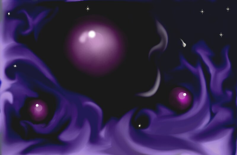 purple nebula with stars