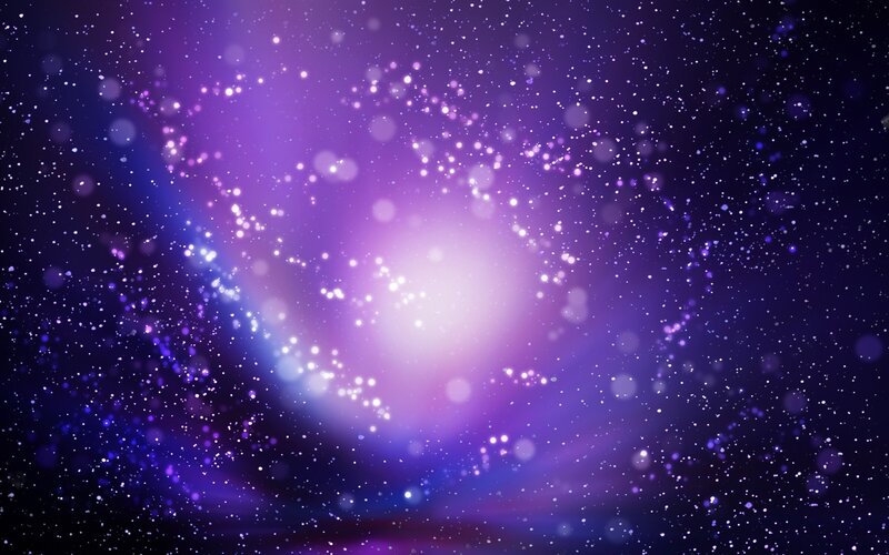 Purple Nebula with Stars — Cosmic, Digital Art, Light