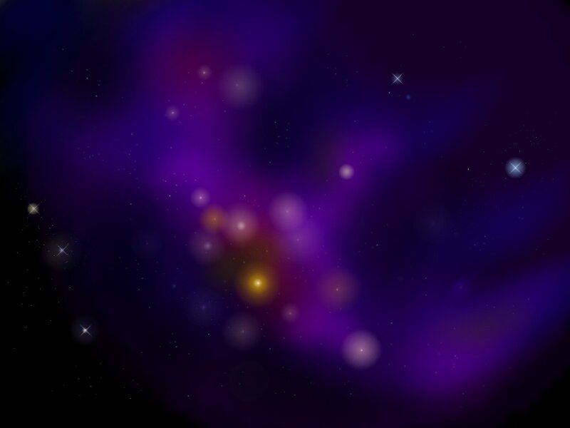 Purple Nebula with Stars — Cosmic, Night, Digital Art