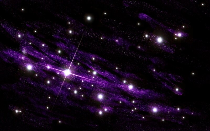 Purple nebula with stars
