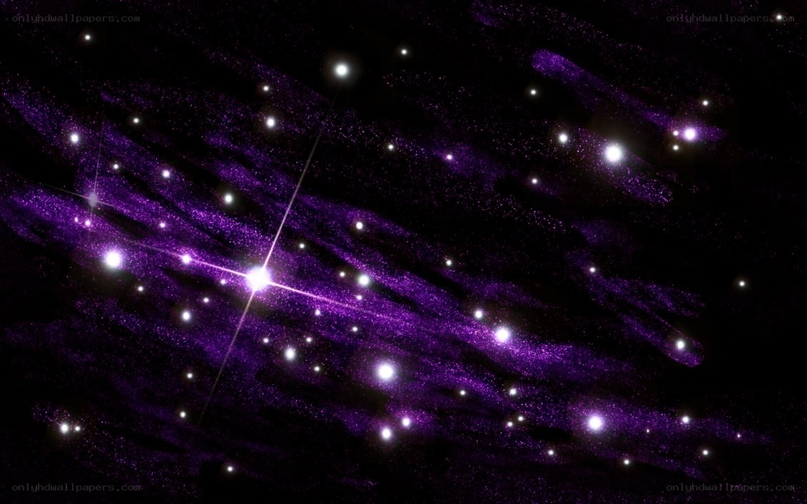 Purple nebula with stars