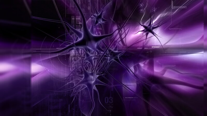 Purple neural network abstract
