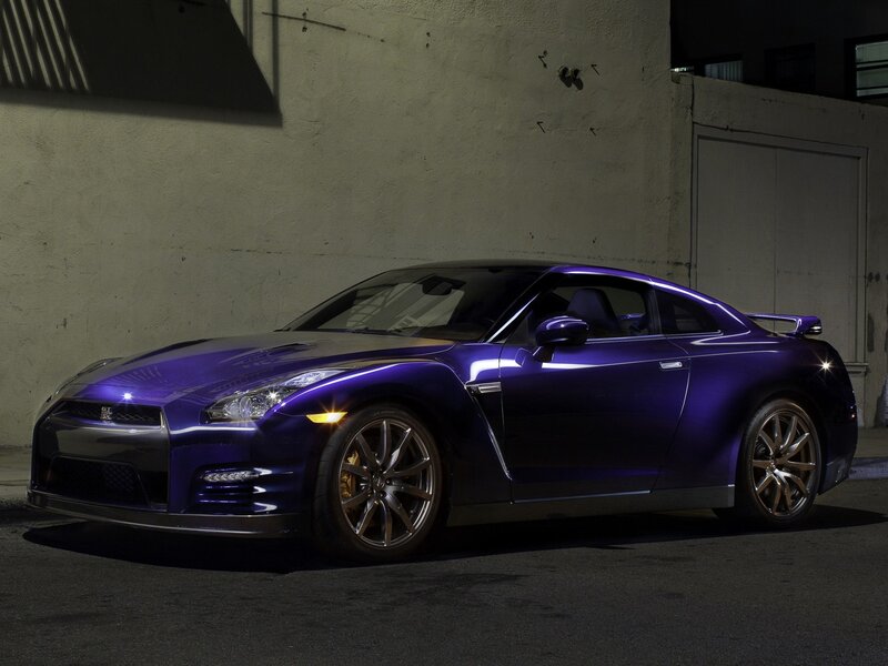 Purple Nissan GT-R sports car