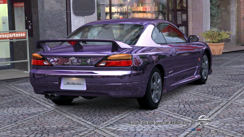 Purple Nissan Silvia