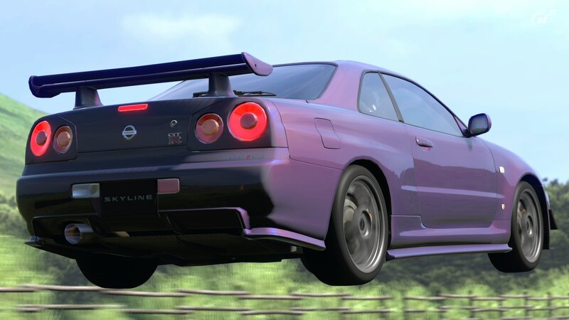 purple nissan skyline gtr