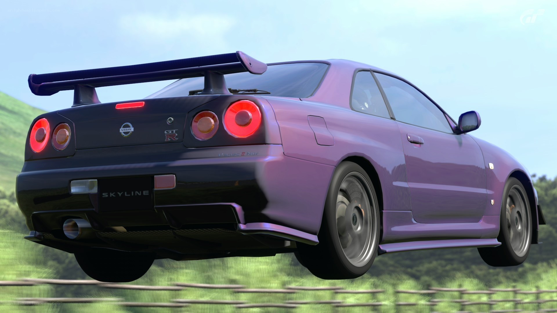 purple nissan skyline gtr
