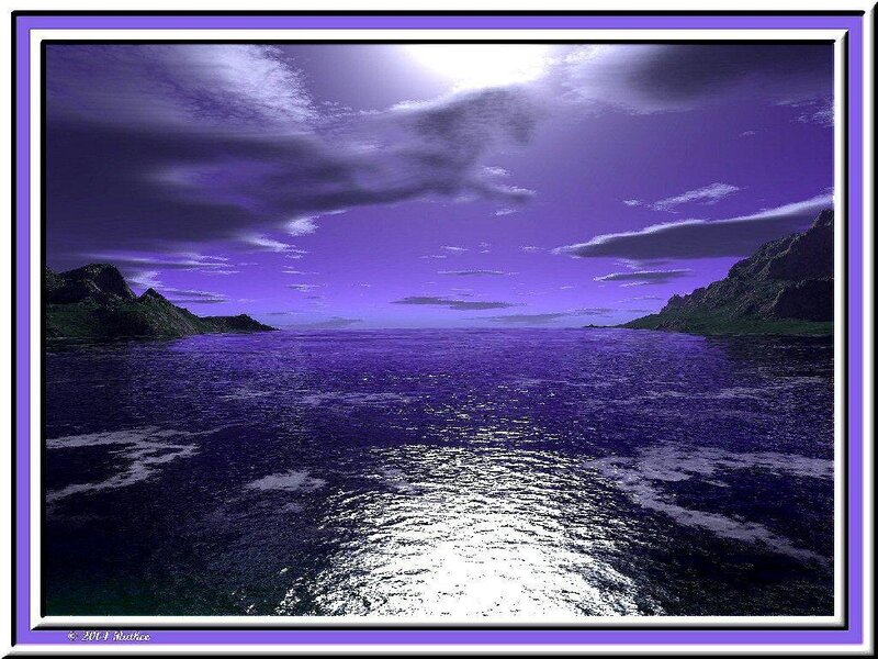 Purple Ocean at Night