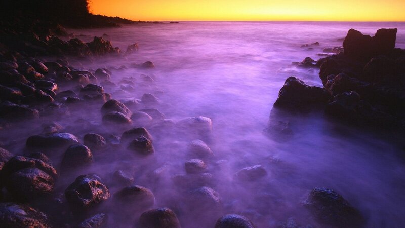 Purple Ocean at Sunset