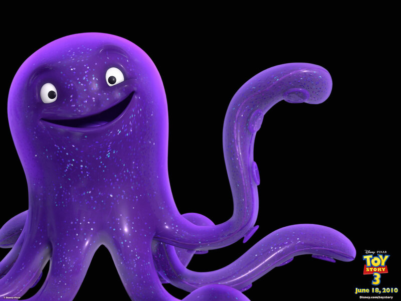 Purple octopus character