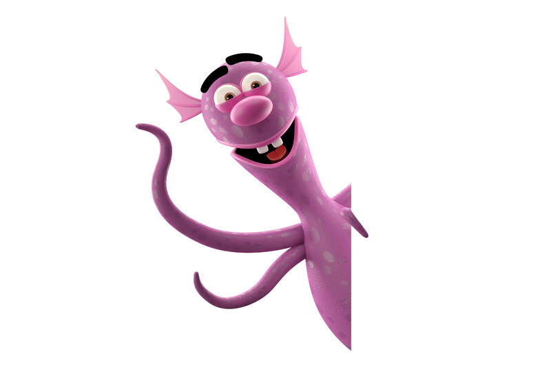Purple Octopus Character — Playful