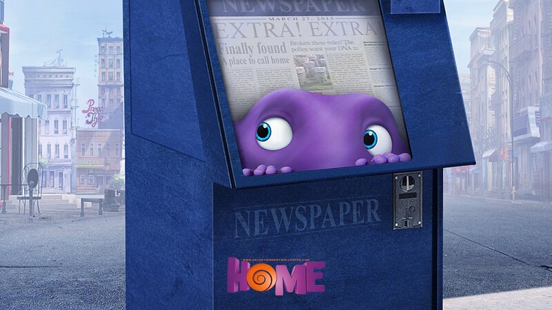 Purple Octopus in Newspaper