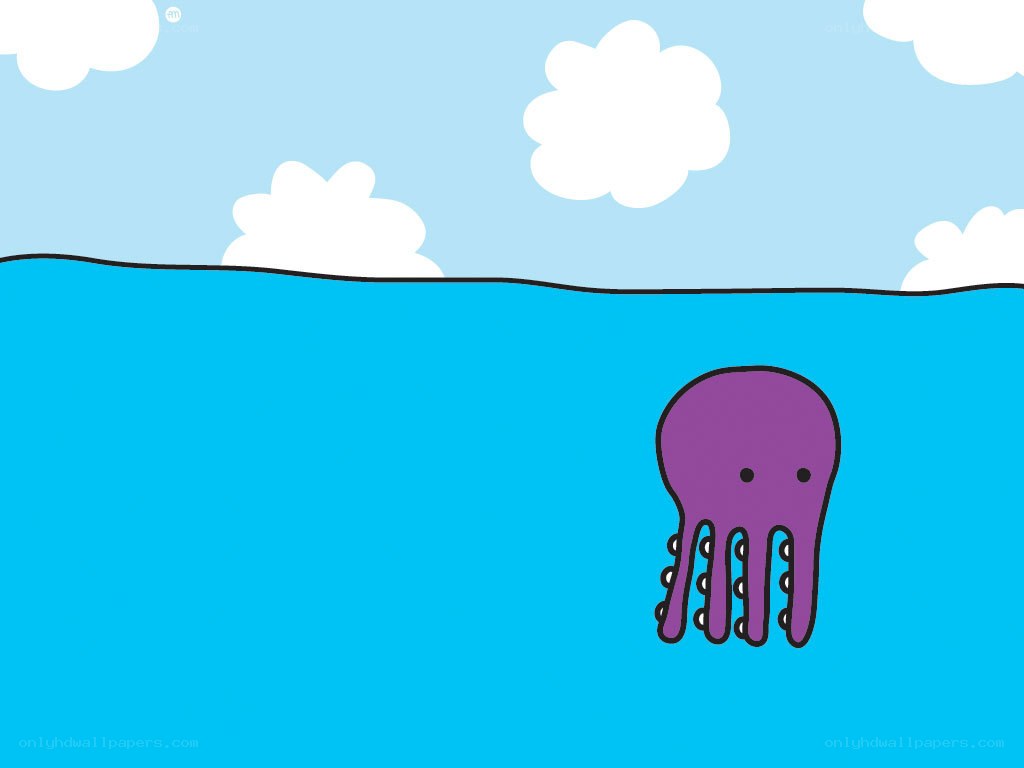 purple octopus in the ocean