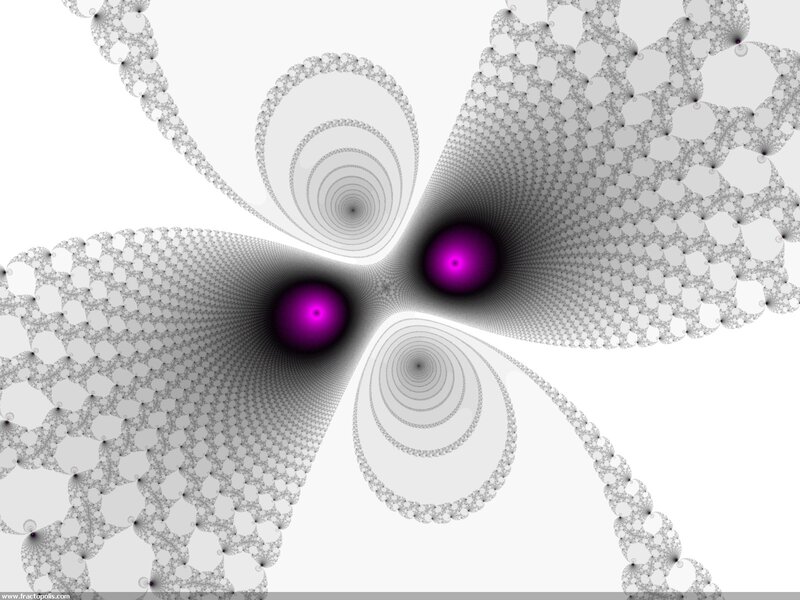 Purple Orbs in Fractal Pattern