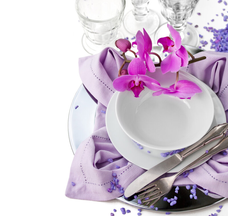 Purple Orchid Centerpiece