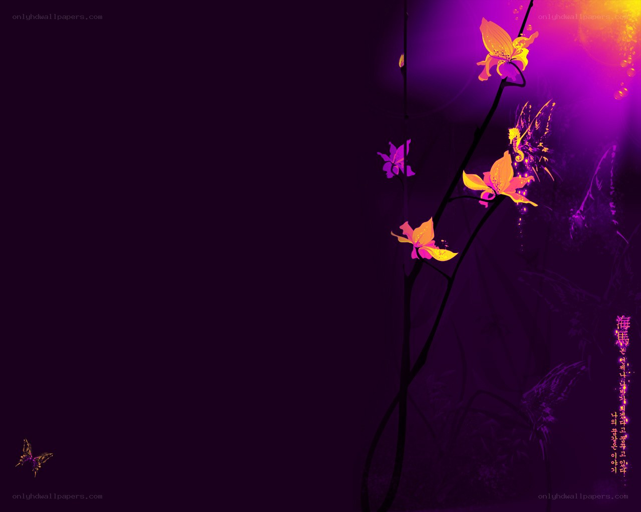 purple orchid floral design