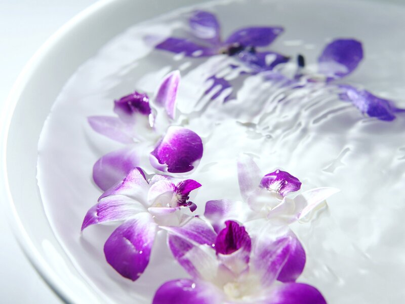 Purple Orchids Floating