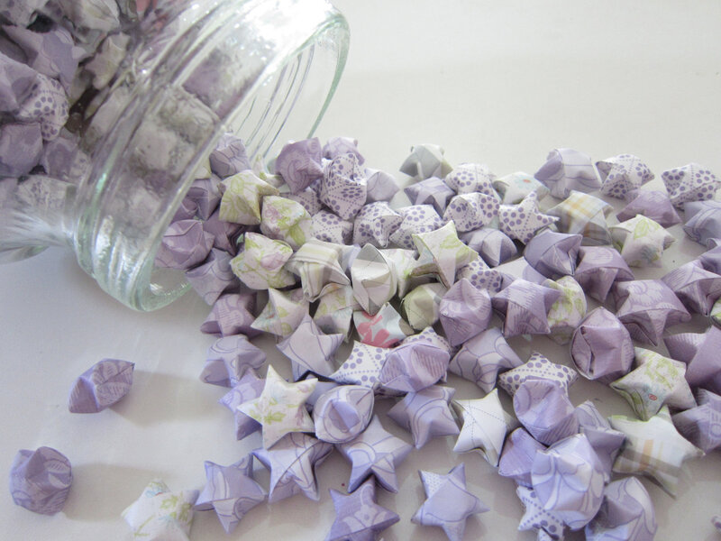 Purple Origami Stars