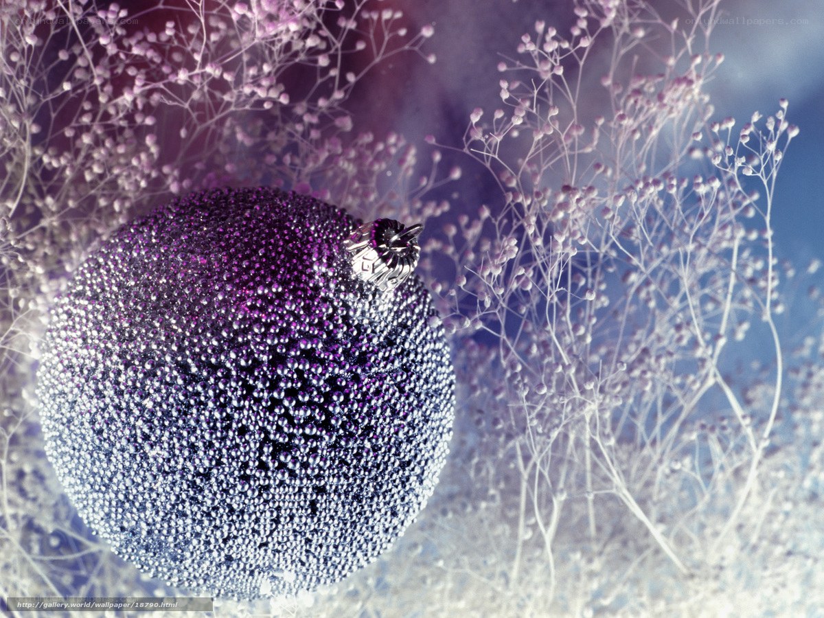 purple ornament with baby's breath