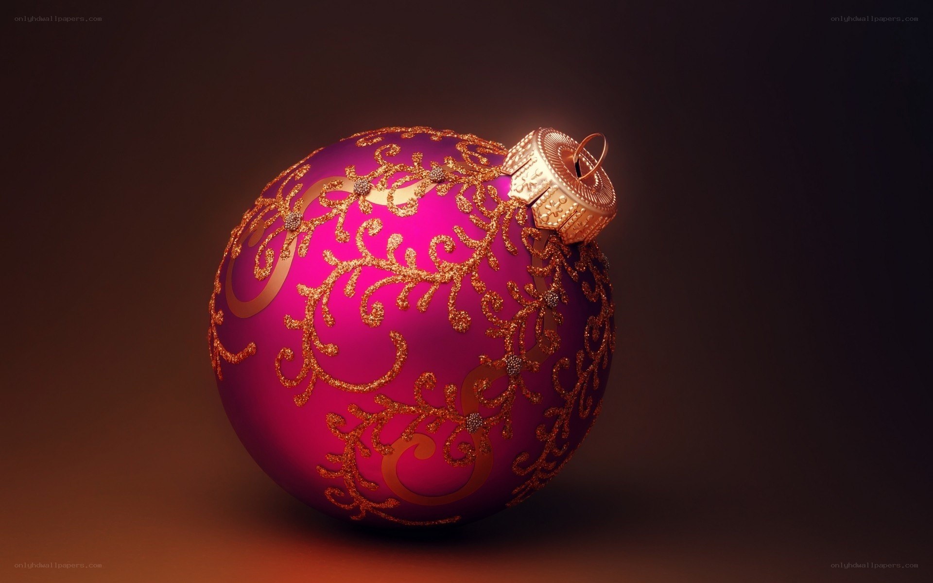 purple ornament with gold details