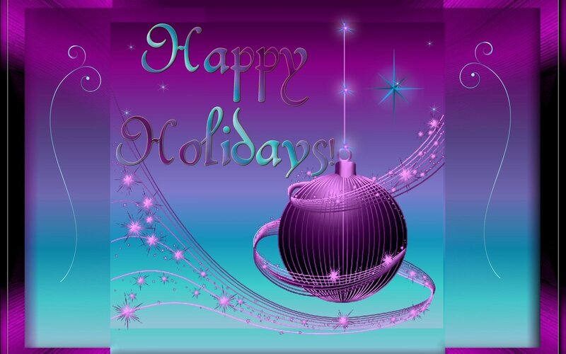 Purple Ornament with Text — Festive
