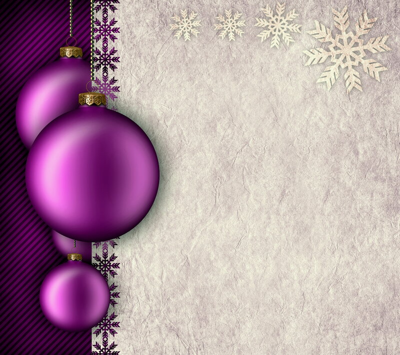 Purple Ornaments on Paper