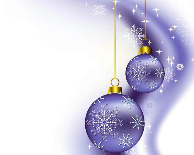 Purple Ornaments with Snowflakes — Festive