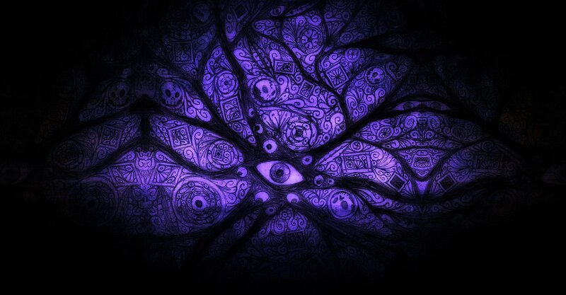 purple ornate eye pattern