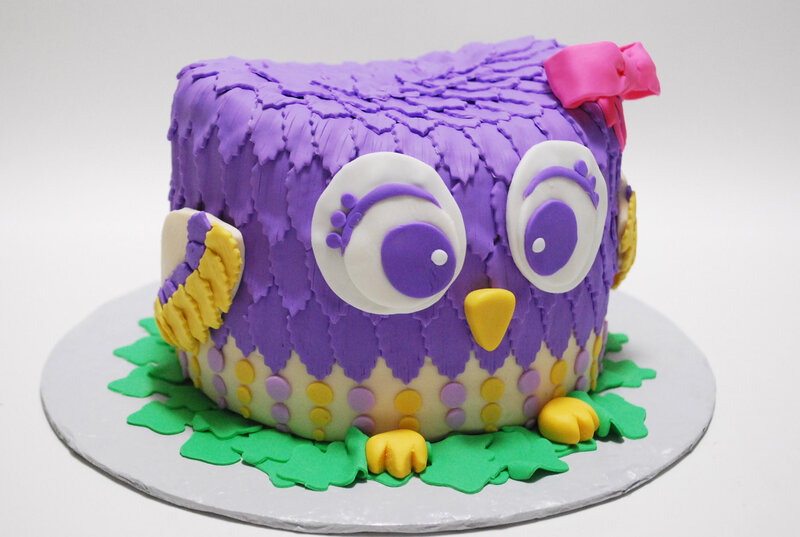 Purple Owl Cake
