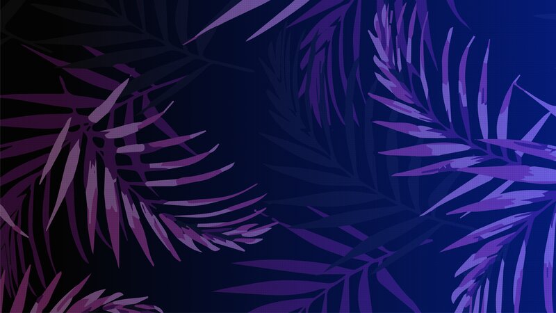 Purple Palm Leaves