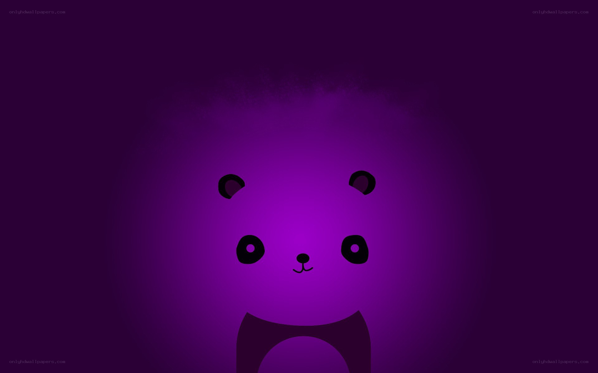 purple panda face illustration