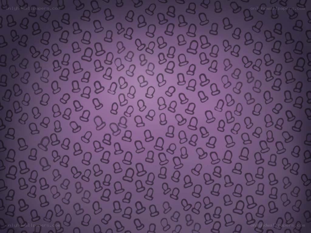 purple pattern with hat shapes