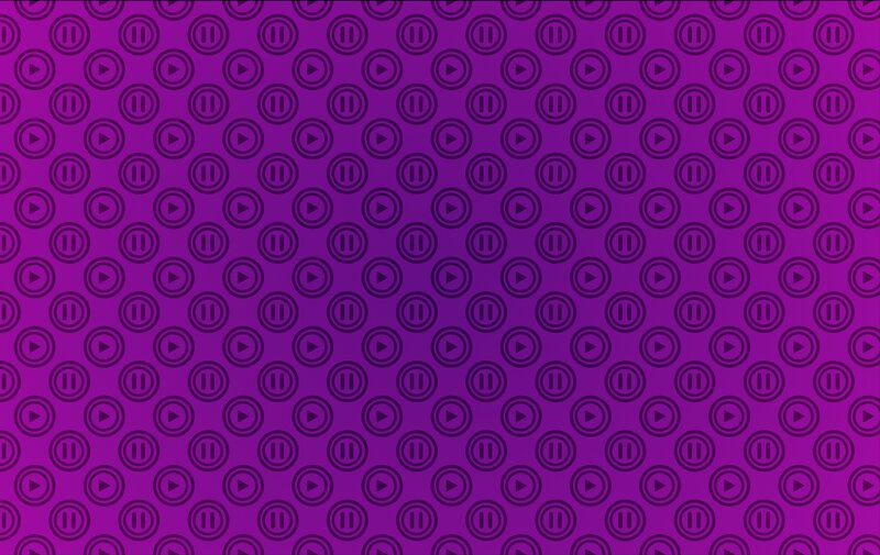 purple pattern with play and pause icons